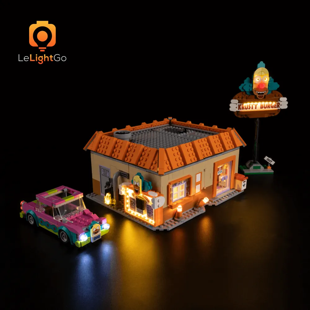 LeLightGo LED kit for LEGO 10352 Krusty Burger with modular micro-LEDs