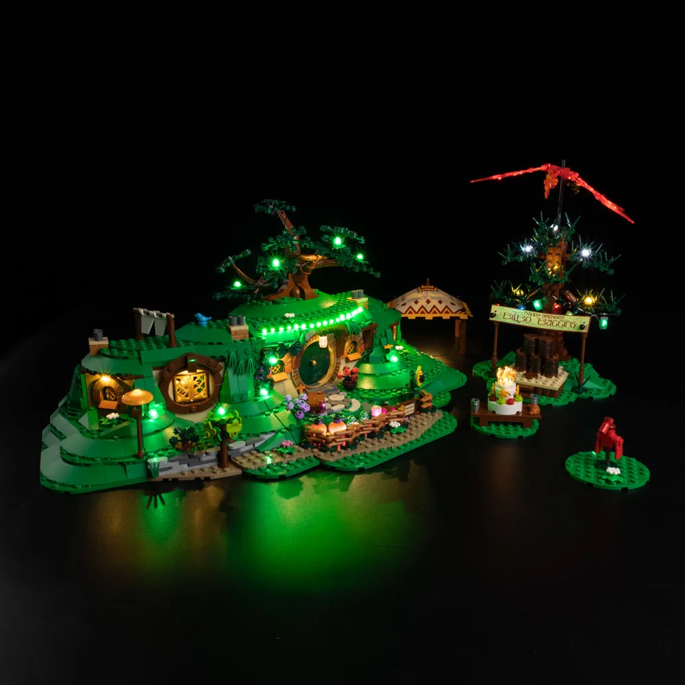 Game of Bricks expansion board lighting kit for LEGO Shire 10354 with remote