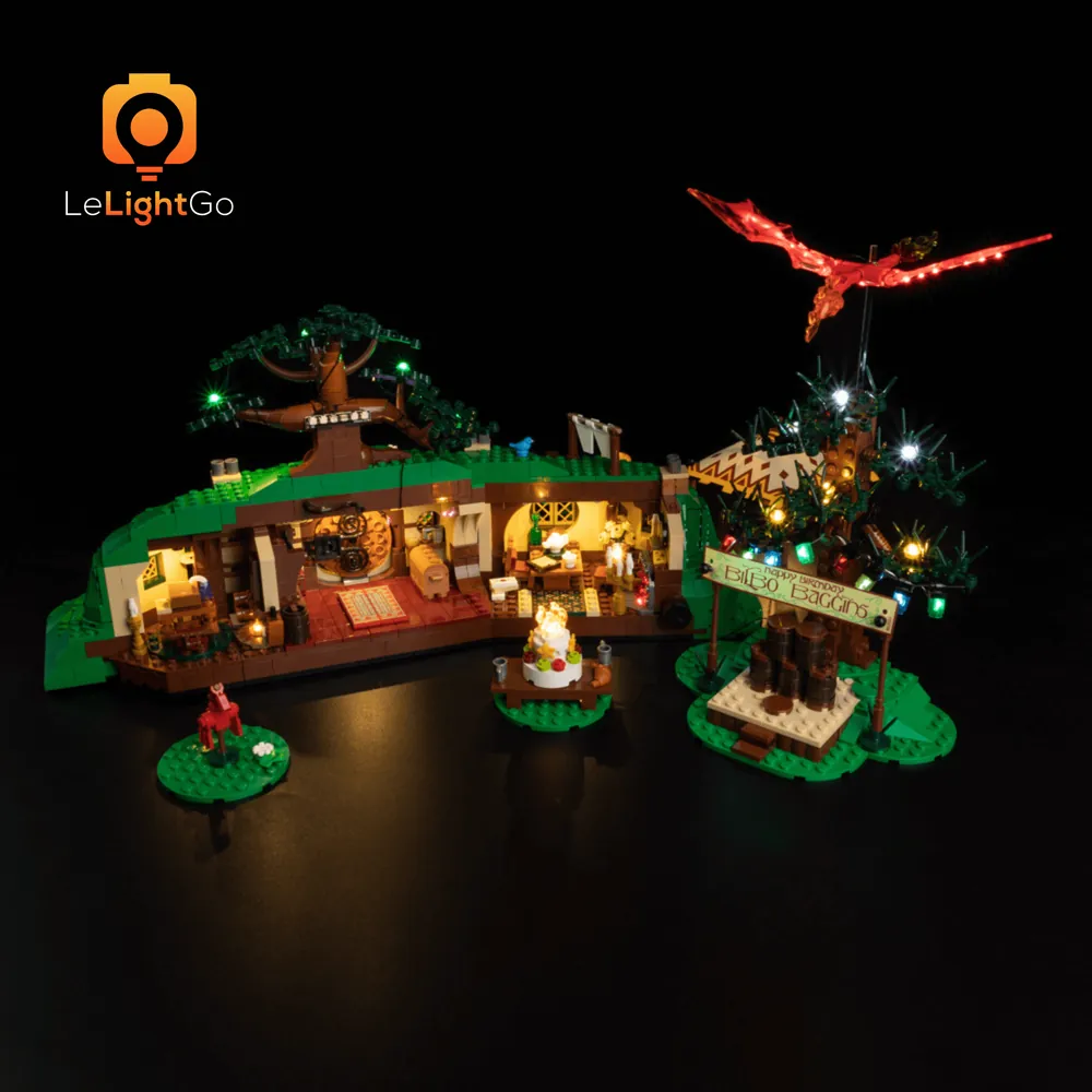 LeLightGo budget lighting solution for LEGO Shire 10354 interior fireplace