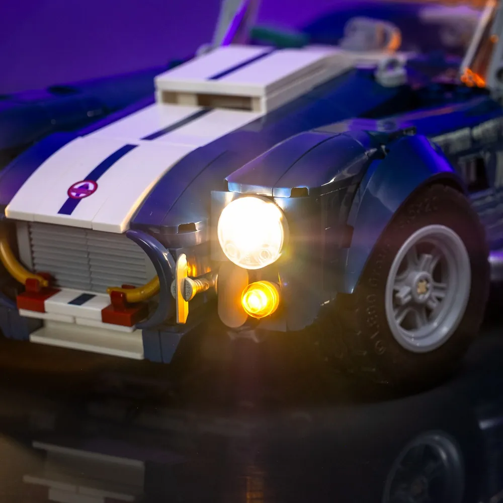 Light My Bricks lights on LEGO Cobra dashboard and interior