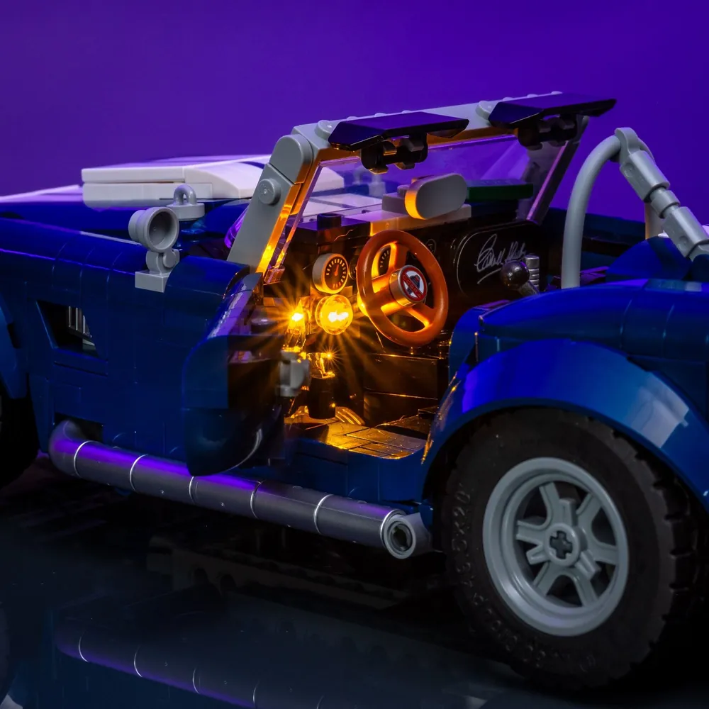 LEGO Cobra with Light My Bricks kit, exhaust and engine lights