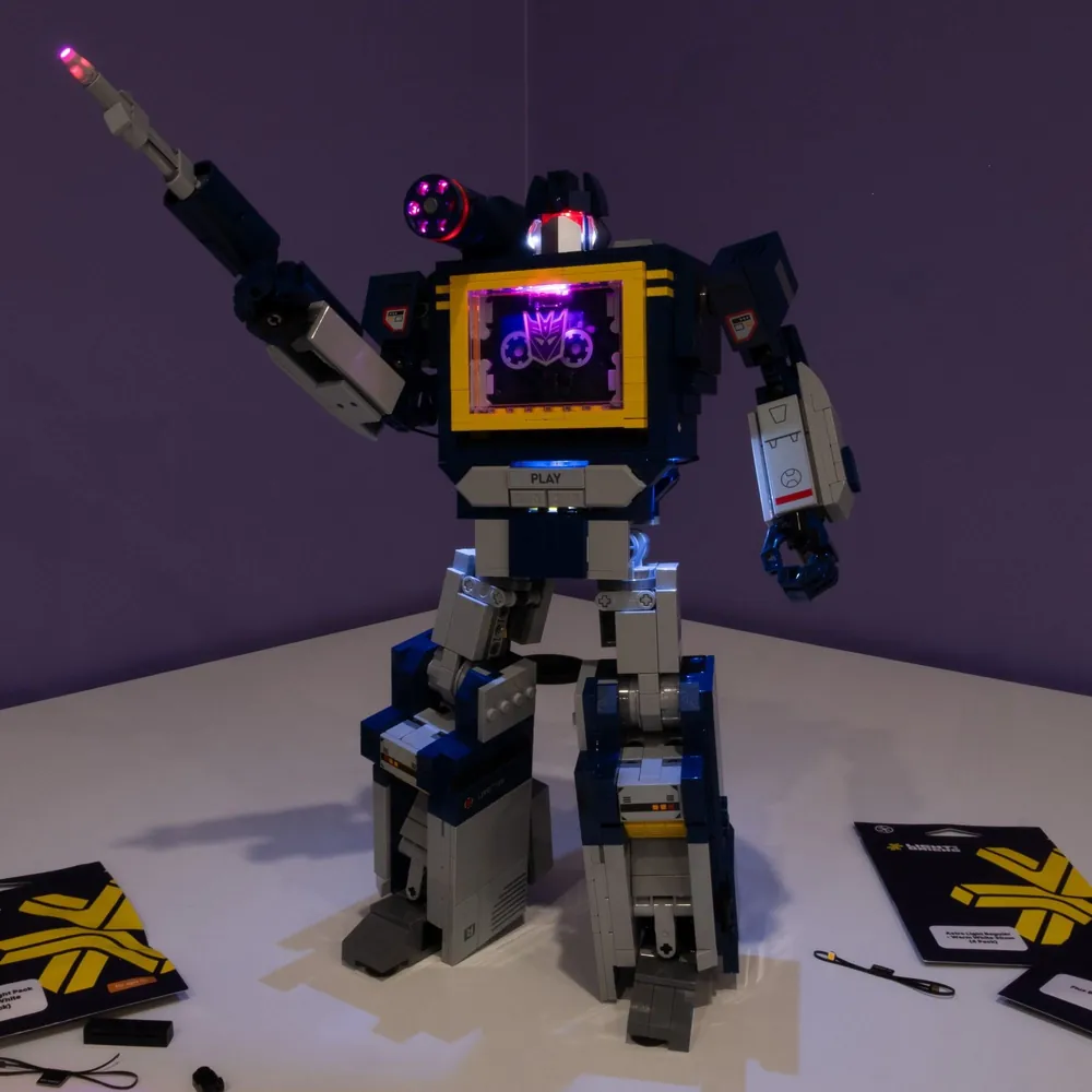 Light My Bricks LED kit for LEGO Transformers Soundwave 10358 with sound effects and premium lighting