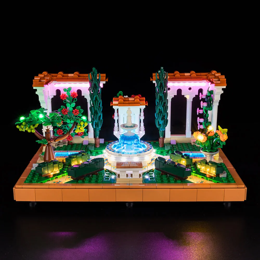 Game of Bricks LED kit for LEGO Fountain Garden 10359 with expansion board wiring