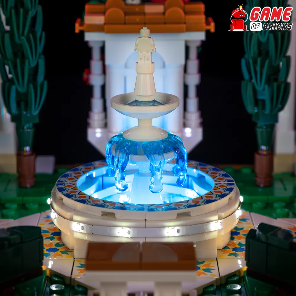 Game of Bricks classic and remote control options for LEGO Fountain Garden 10359