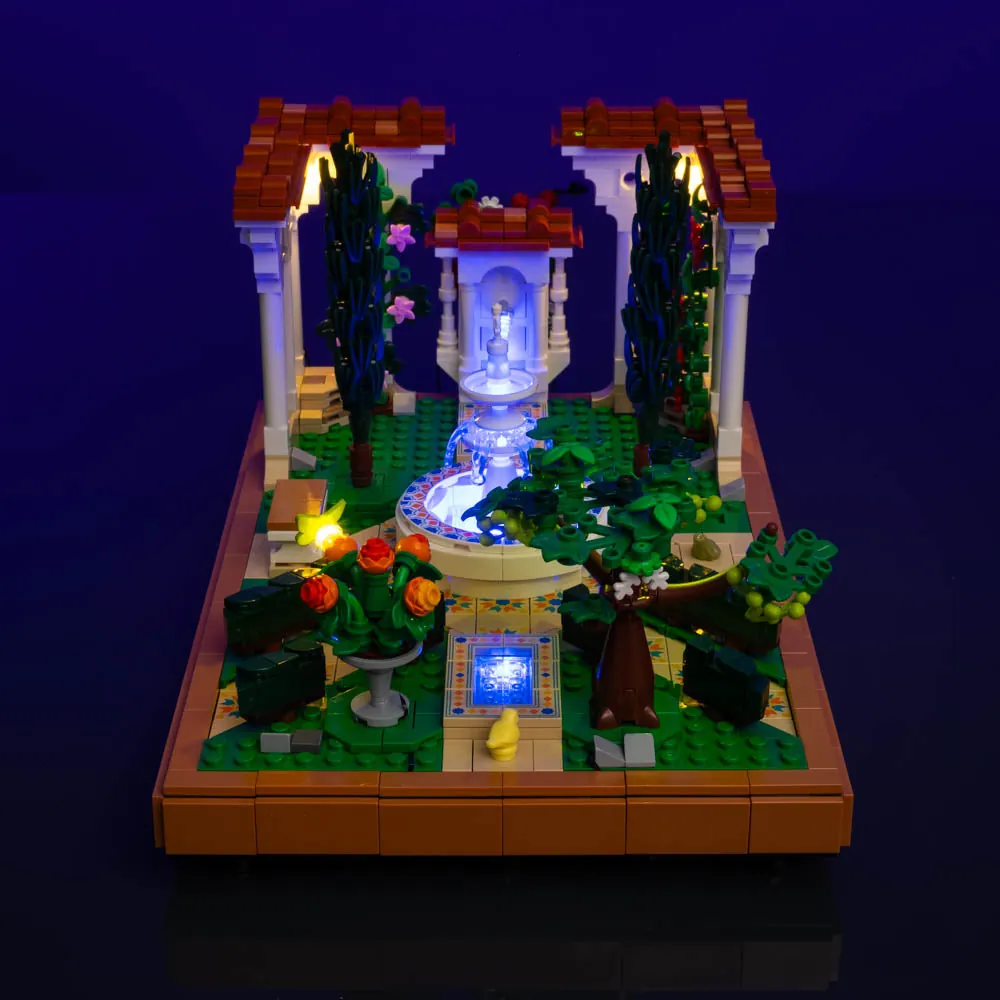LightMyBricks premium LED kit for LEGO Fountain Garden 10359