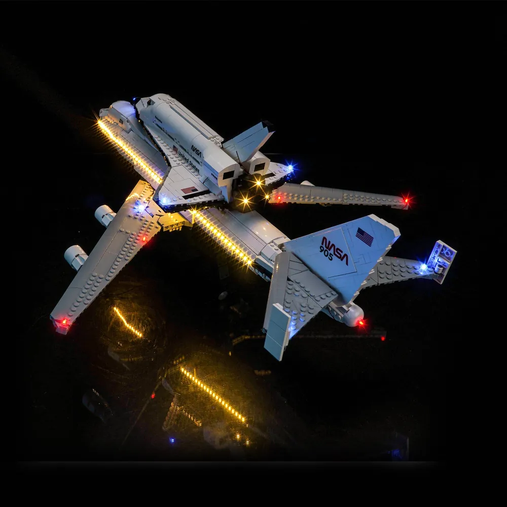 BrickBling remote control lighting for LEGO Shuttle Carrier Aircraft 10360 display