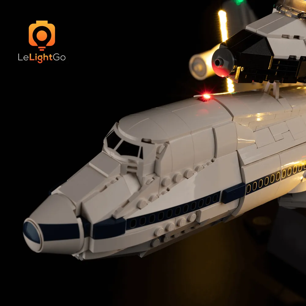LeLightGo remote controlled lighting on LEGO Shuttle Carrier Aircraft 10360