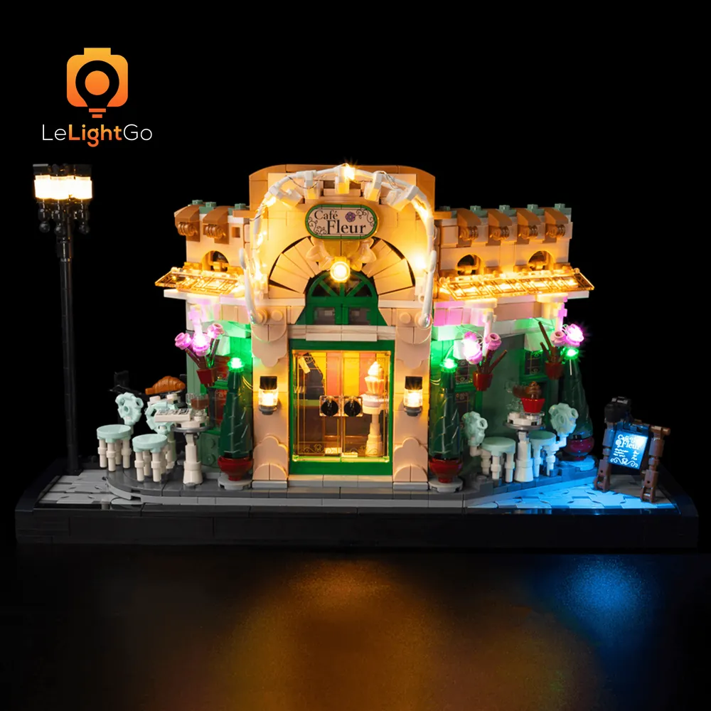LeLightGo LED light set for LEGO French Café 10362 with micro-LEDs