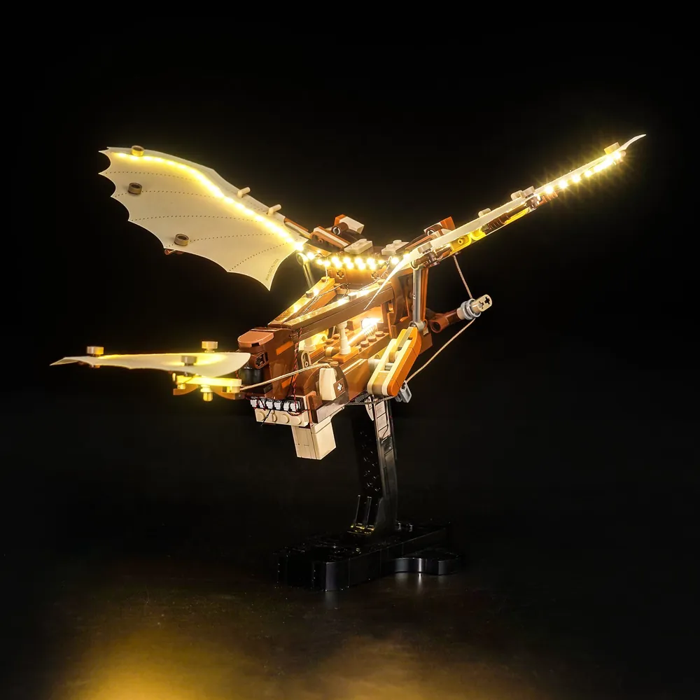 BrickBling LED kit for LEGO 10363 highlighting wing and base zones