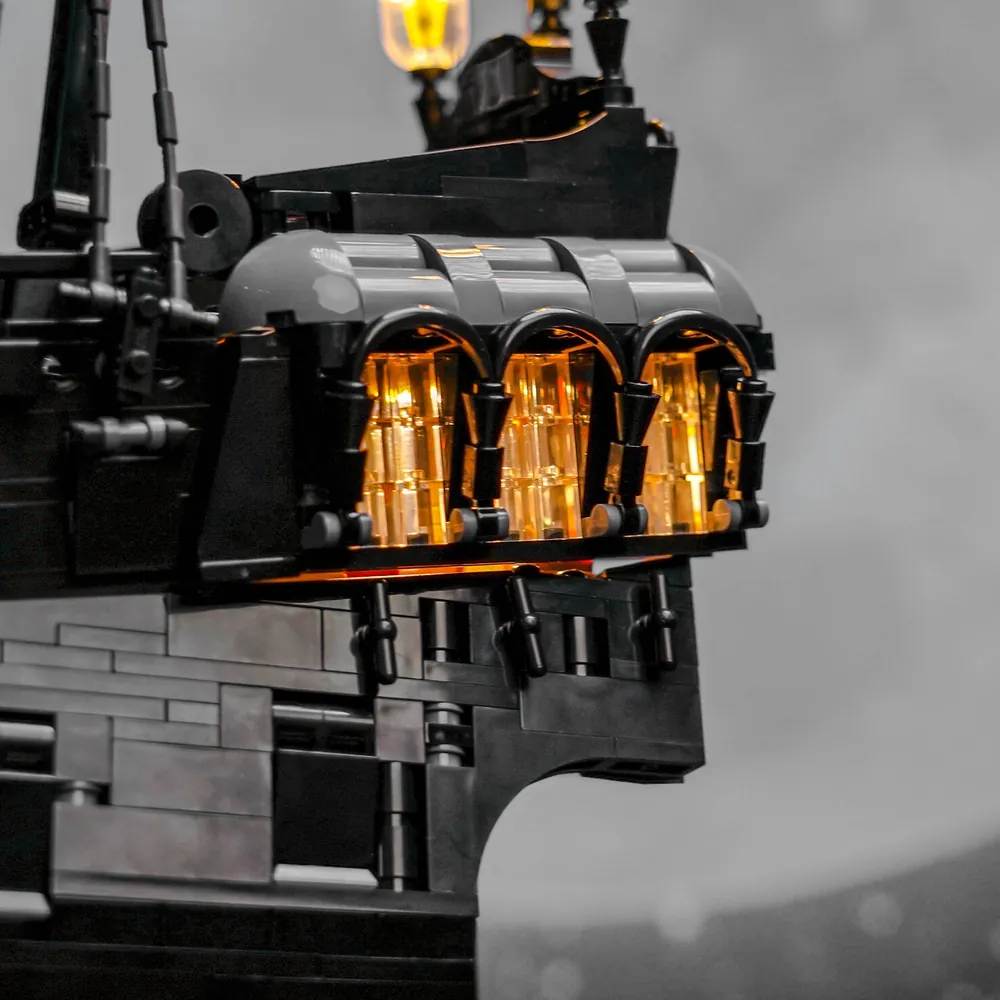 BrickBling LED kit for LEGO 10365 showcasing lantern and cabin lighting