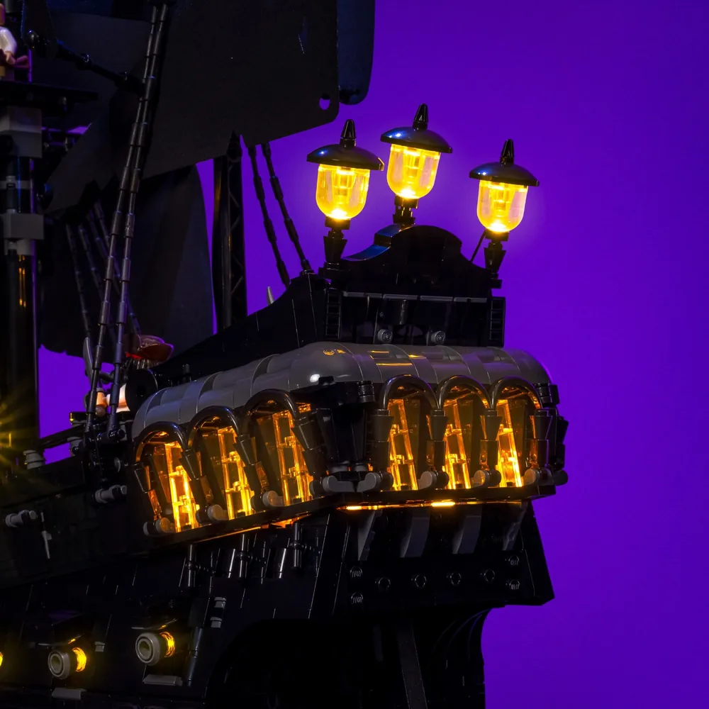 LightMyBricks lighting detail on LEGO 10365