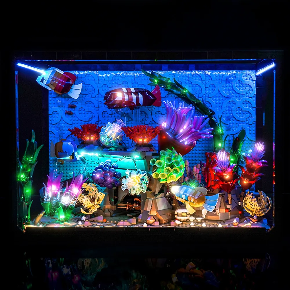 BrickBling LED kit for LEGO Tropical Aquarium 10366, coral accent lighting