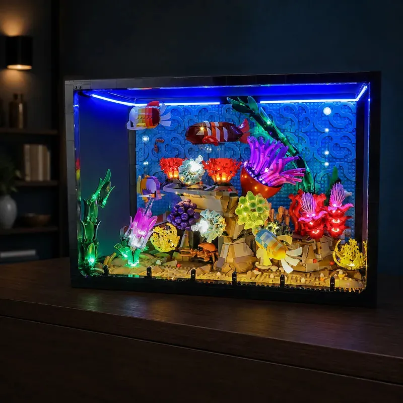 Lightailing LED kit for LEGO Tropical Aquarium 10366, pre-soldered harness
