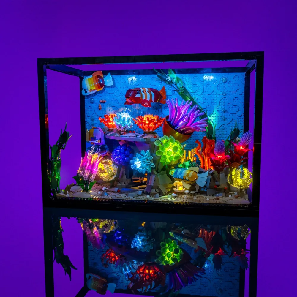 LightMyBricks LED kit for LEGO Tropical Aquarium 10366, premium option