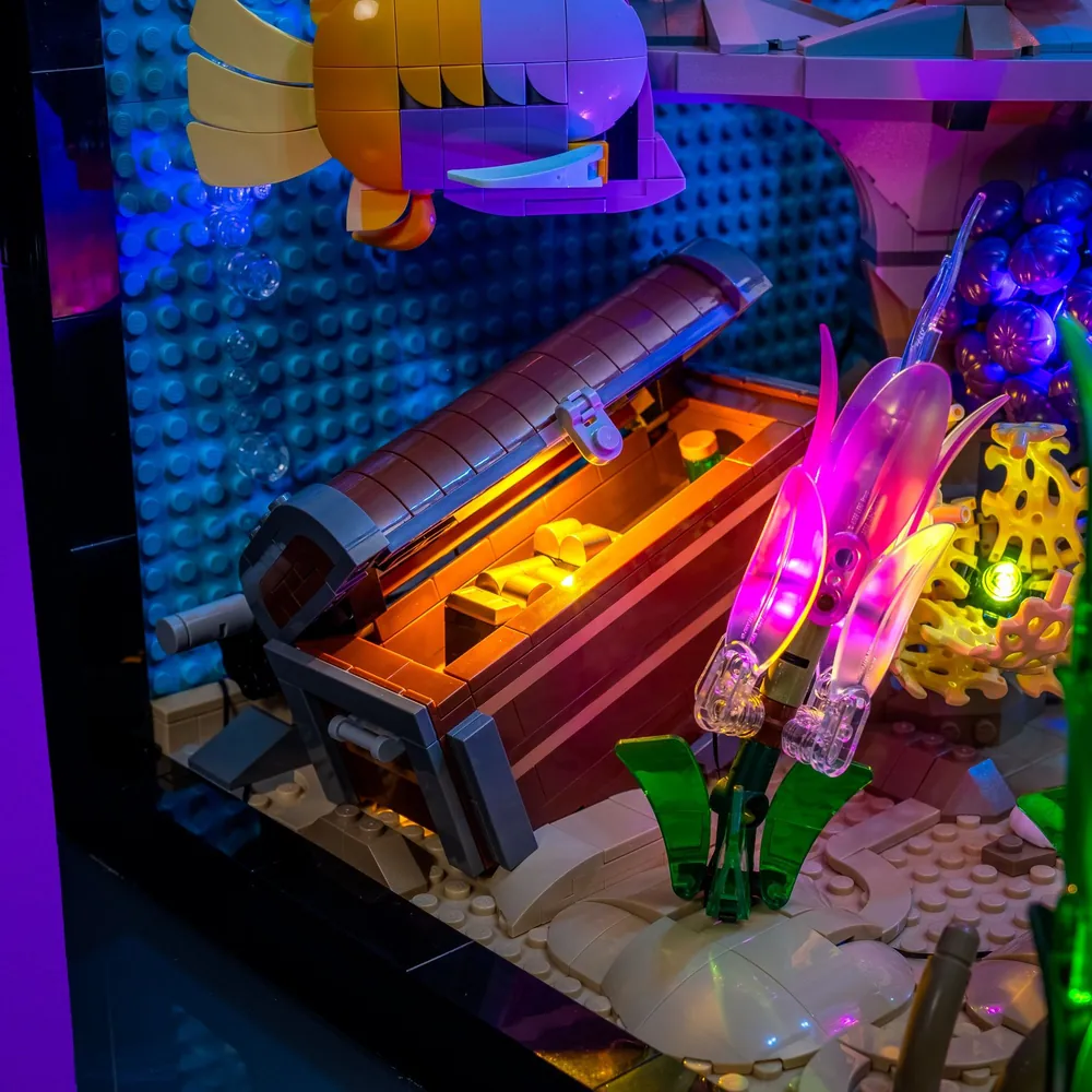 LightMyBricks premium LED lighting for LEGO Aquarium 10366