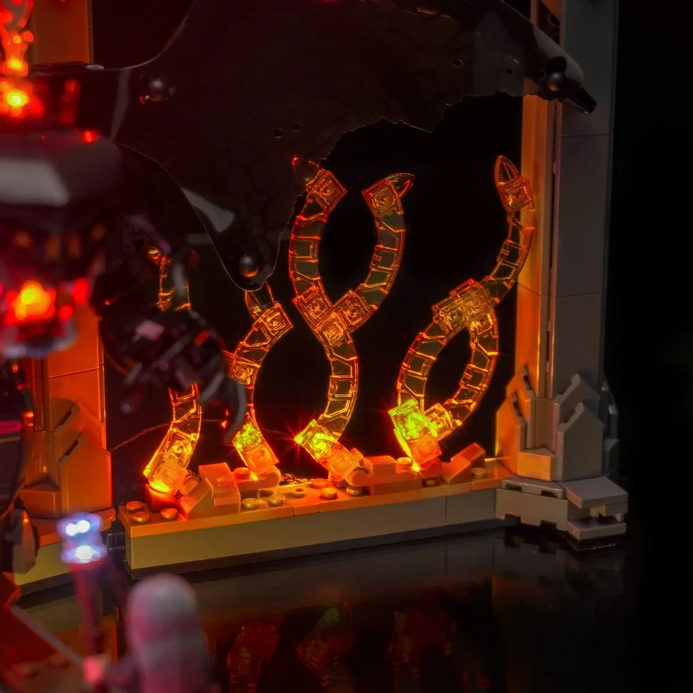 BrickBling remote control LED lighting for Balrog Book Nook
