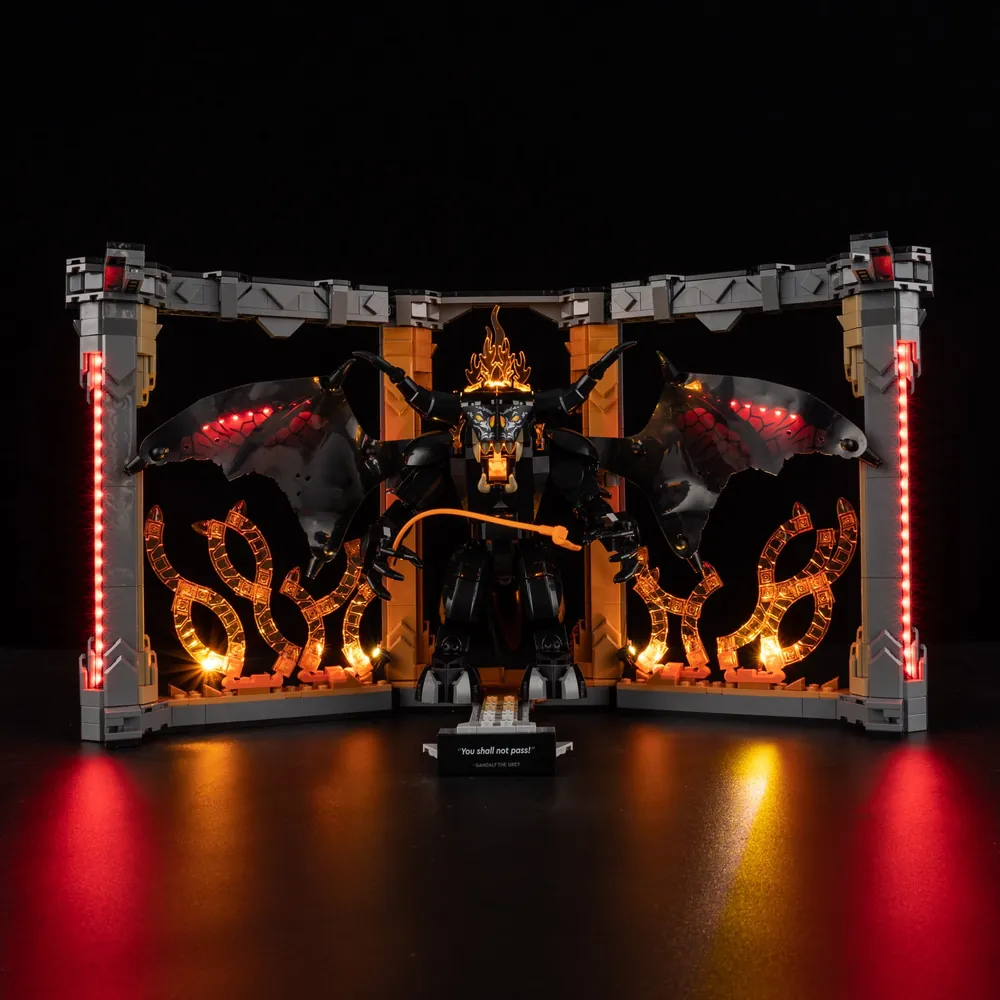 Game of Bricks LED lighting for LEGO Balrog Book Nook 10367
