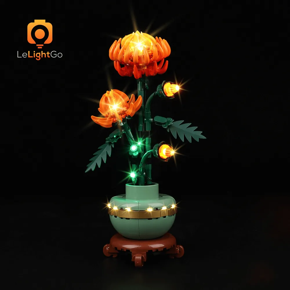 LeLightGo micro-LEDs for LEGO Chrysanthemum 10368