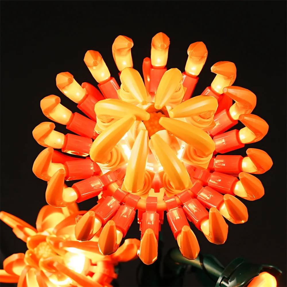 Lightailing integrated wires on Chrysanthemum stem