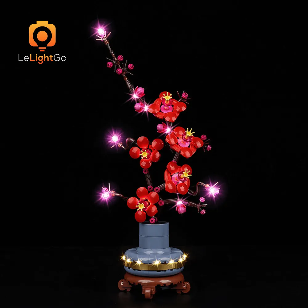 LeLightGo light kit installed on LEGO Plum Blossom 10369