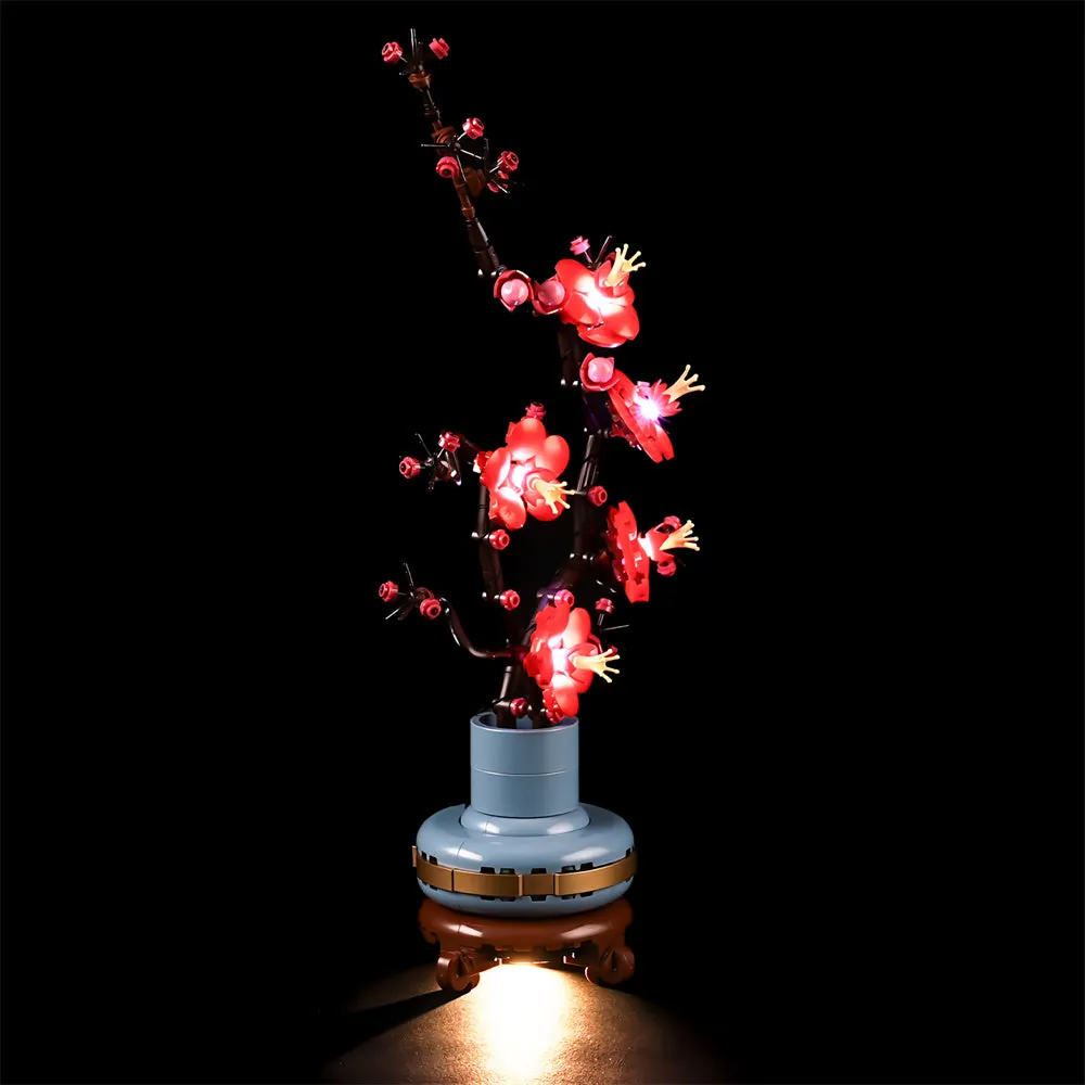 Lightailing light kit on LEGO Plum Blossom 10369 with harness