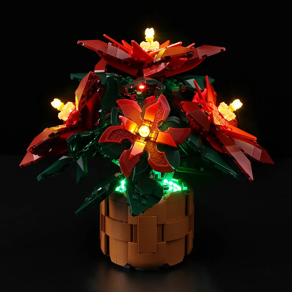 Game of Bricks light kit for LEGO Poinsettia 10370 with expansion boards