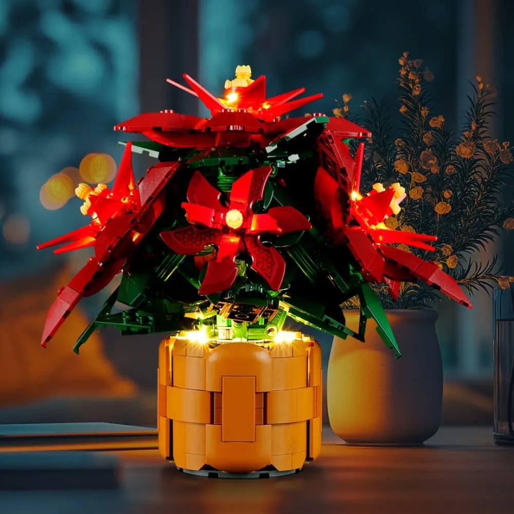 Lightailing light kit for LEGO Poinsettia 10370 with pre-soldered harness