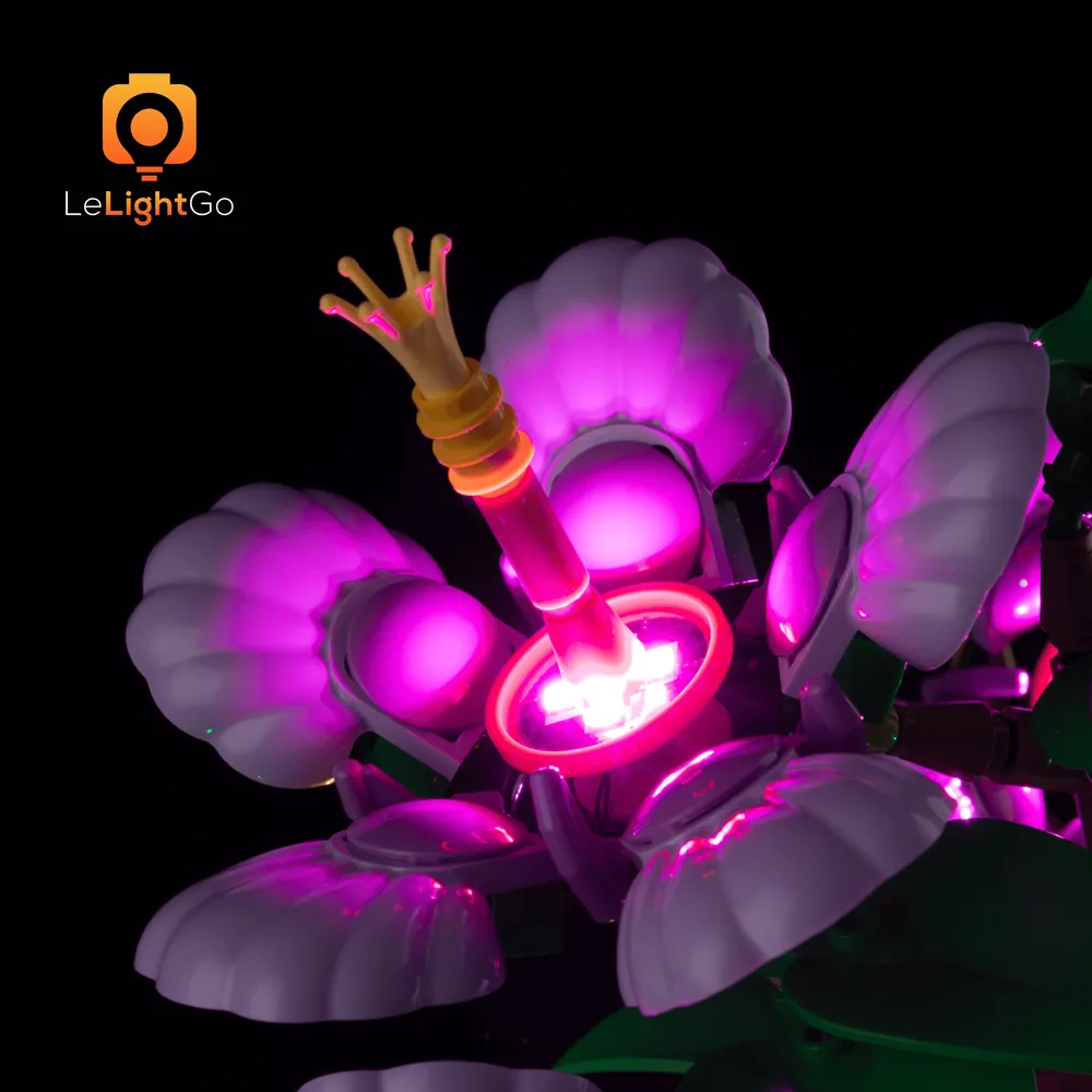 Micro-LED placement on LeLightGo Hibiscus kit for petal glow