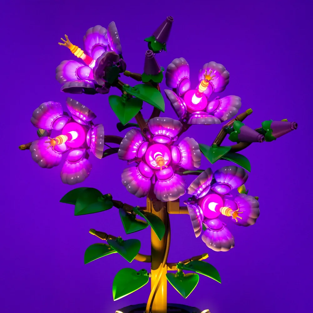 LightMyBricks LED kit for LEGO Hibiscus 10372 with premium lighting
