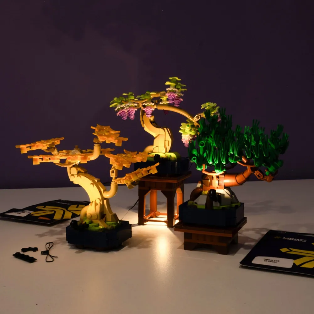 LEGO® Botanicals Mini Bonsai Trees #10373 DIY Light Bundle