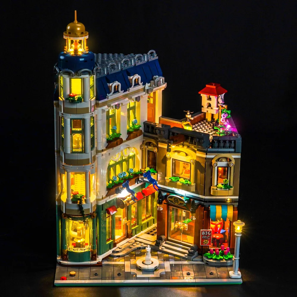BrickBling LED kit for LEGO Icons Shopping Street 11371 with remote control version