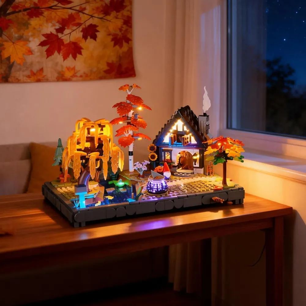 Lightailing LED kit for LEGO Autumn Cottage Garden with pre-soldered harness