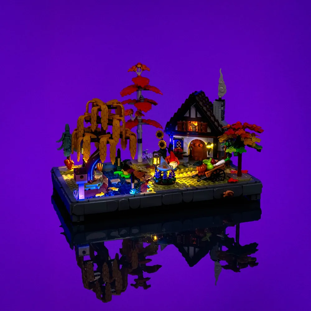 LightMyBricks LED kit for LEGO Autumn Cottage Garden premium lighting