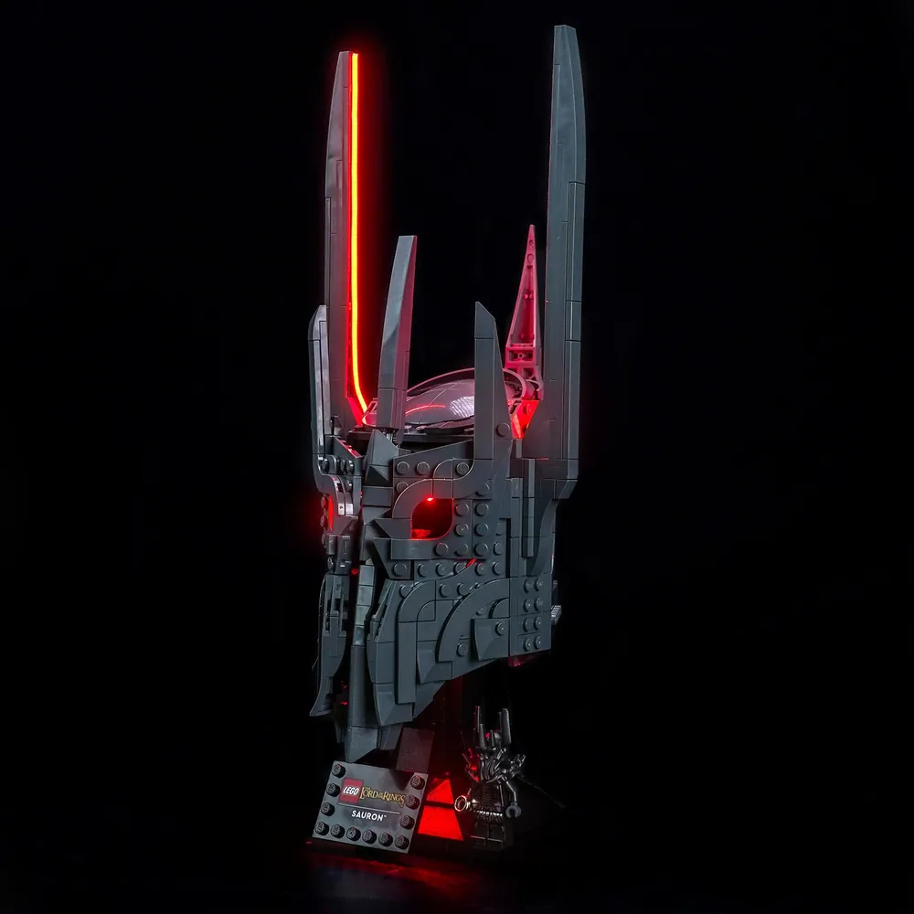 BrickBling LED installation on LEGO Sauron's Helmet
