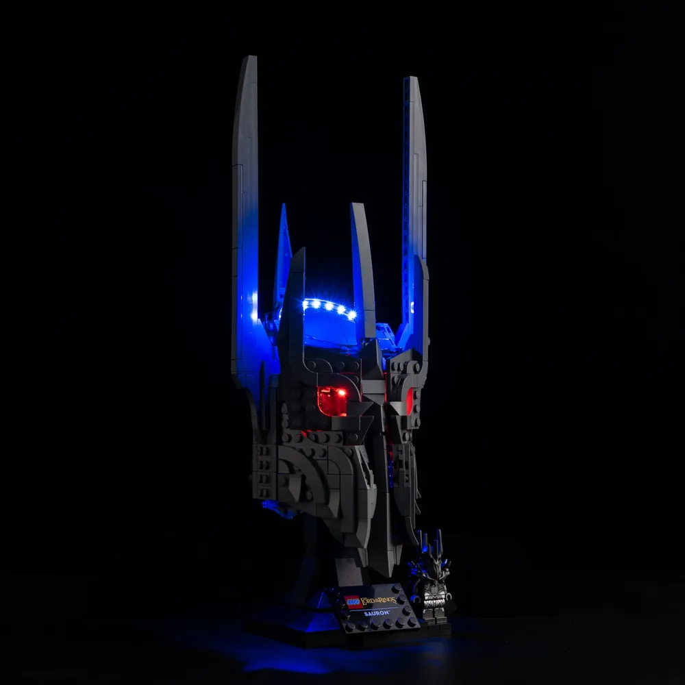 Game of Bricks wiring on LEGO Sauron's Helmet