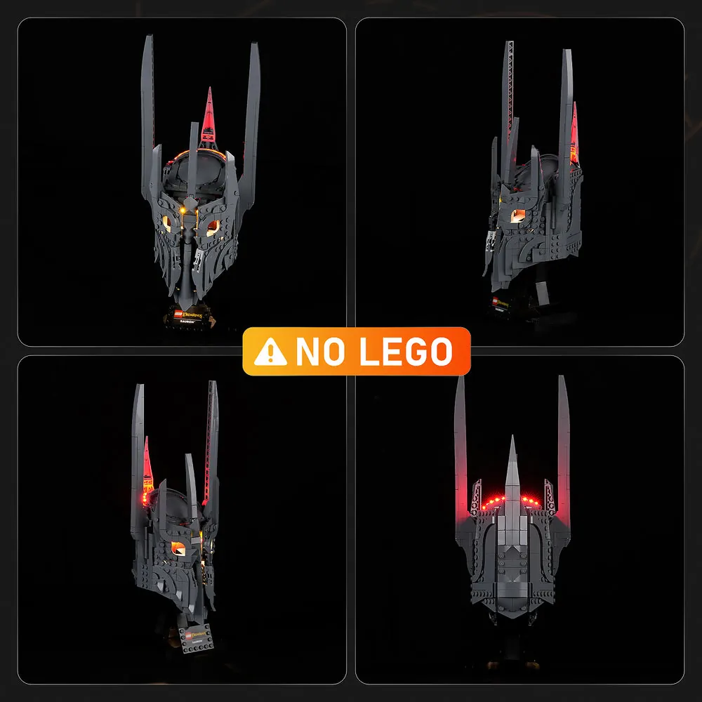 Lightailing wiring on LEGO Sauron's Helmet