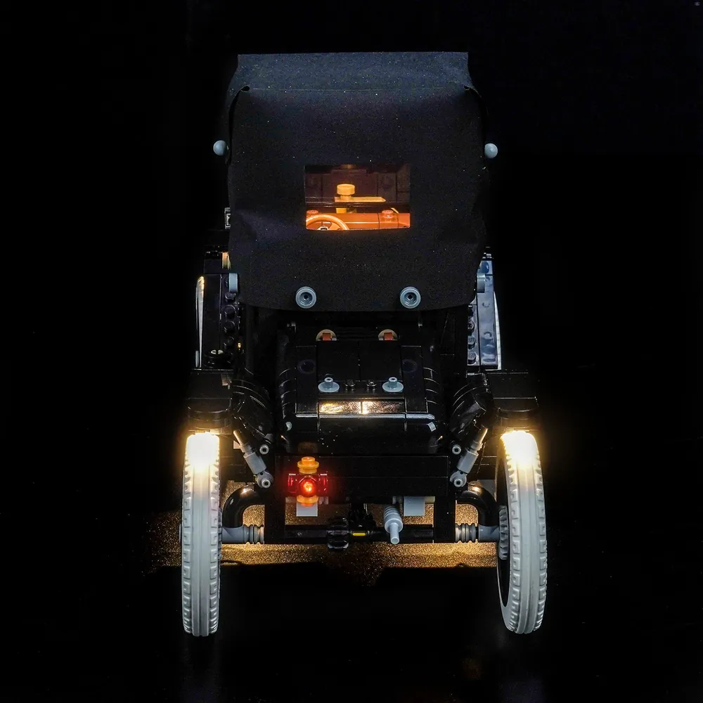 BrickBling LED modules on LEGO Ford Model T chassis