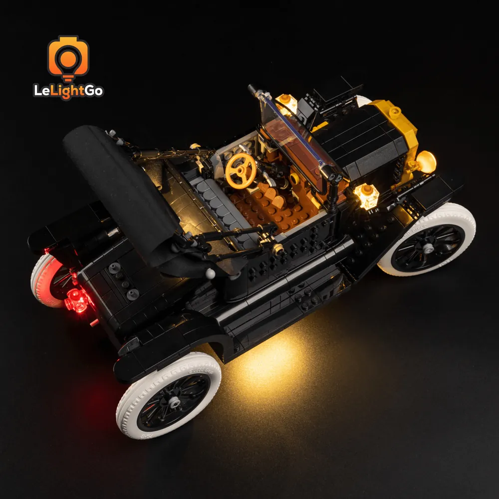 LeLightGo LED strips on LEGO Model T chassis
