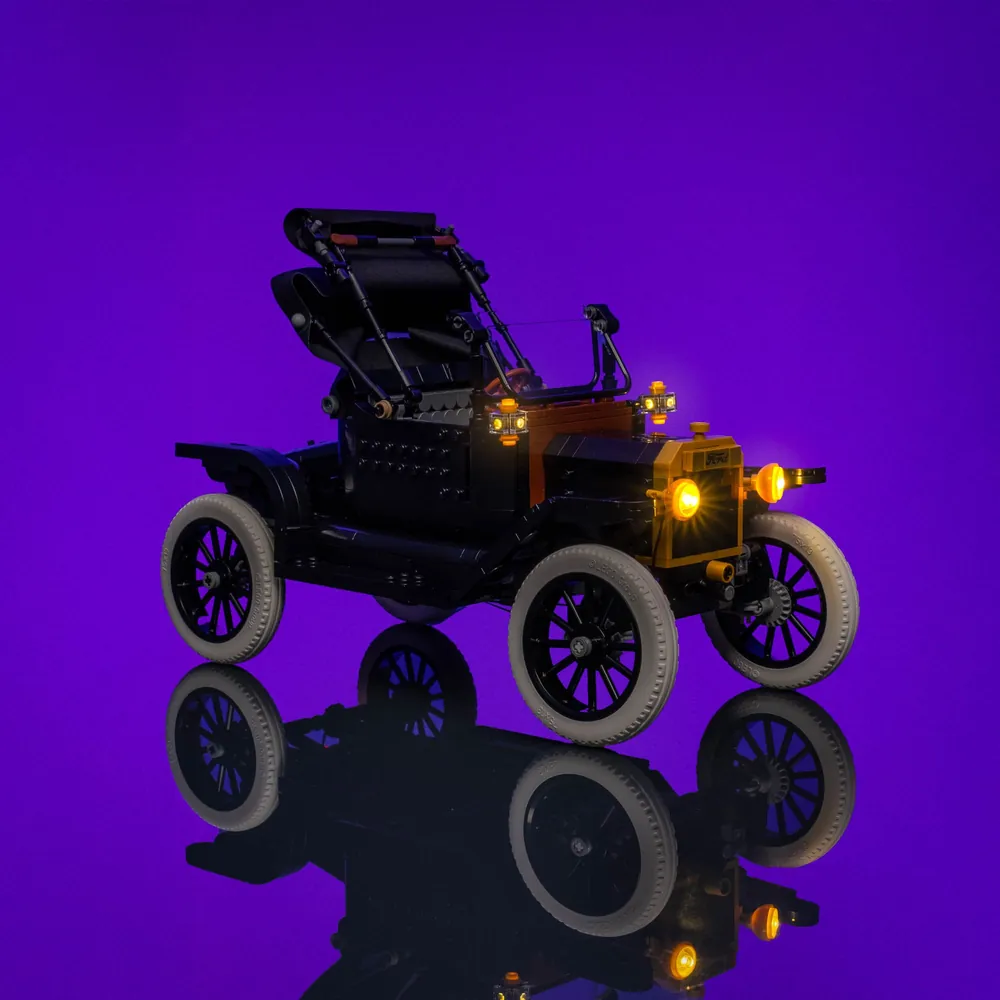 LightMyBricks LED installation on LEGO Model T