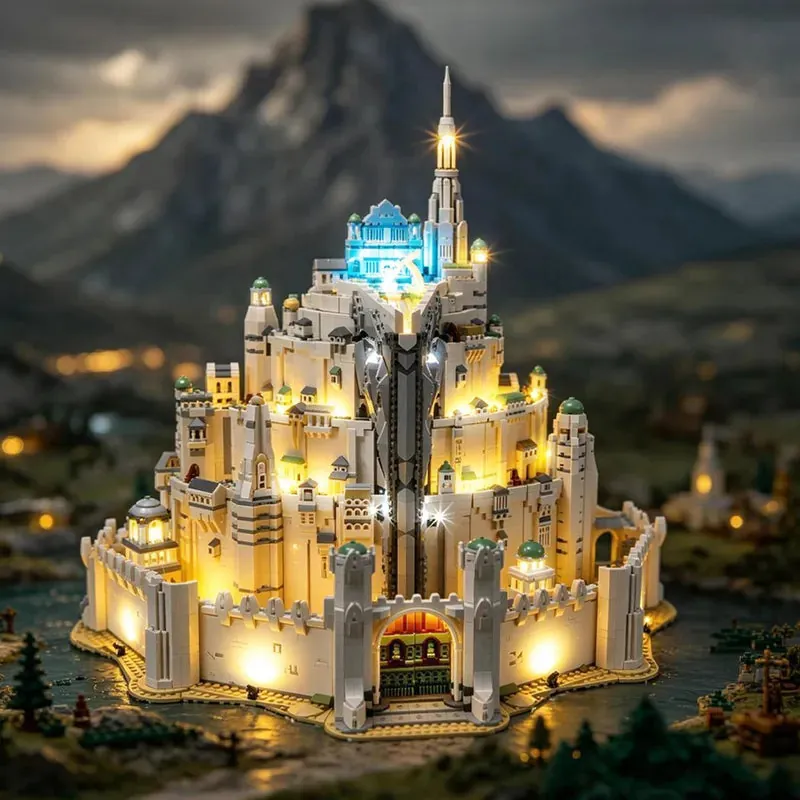 Lightailing LED kit for LEGO Minas Tirith with pre-soldered harness