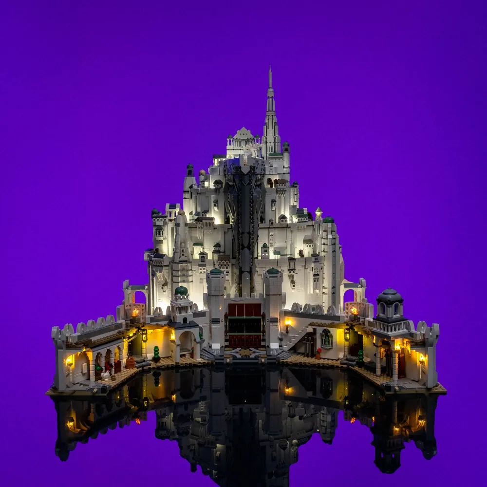 LightMyBricks LED kit for LEGO Minas Tirith, premium edition