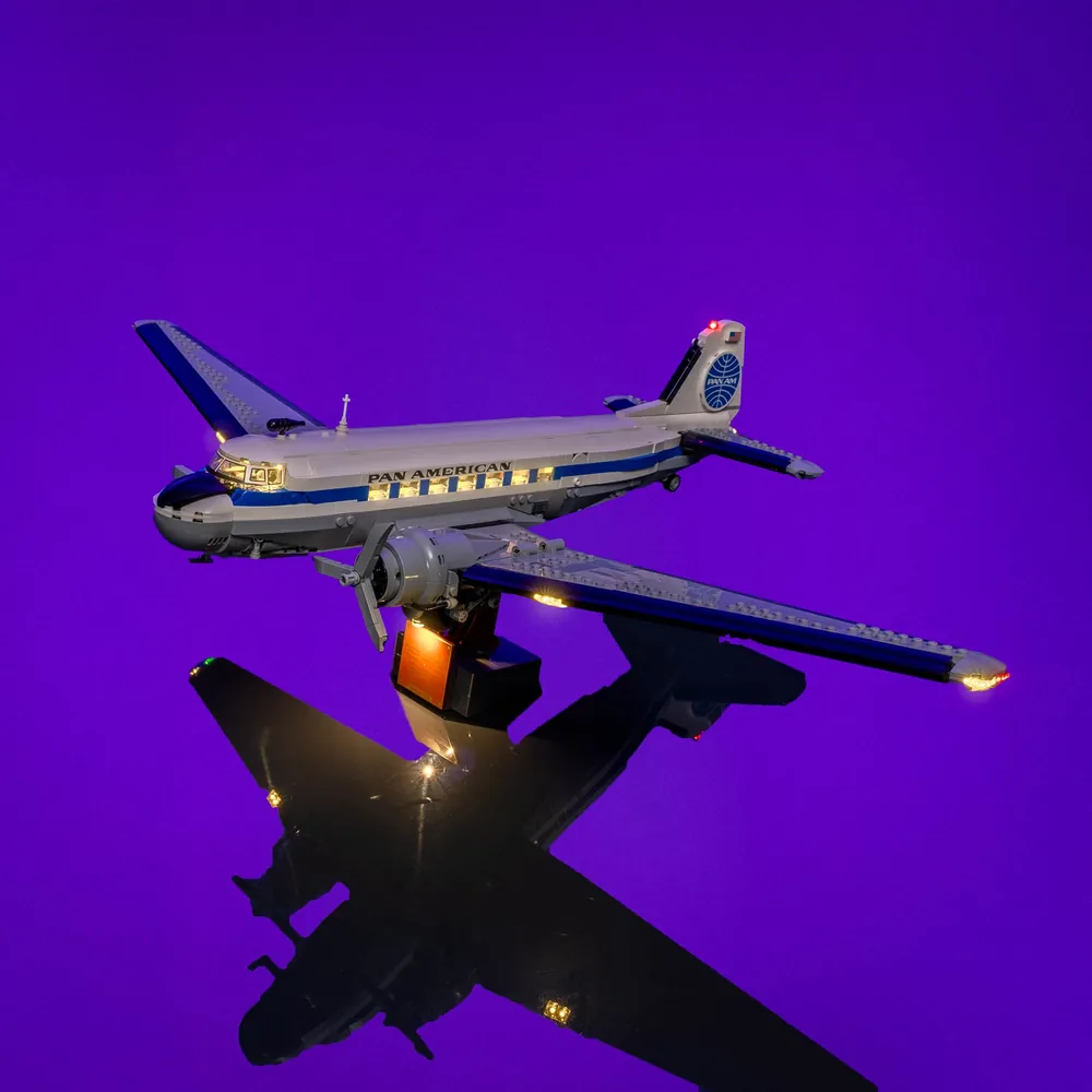 LightMyBricks premium LED kit for LEGO DC-3 Pan Am