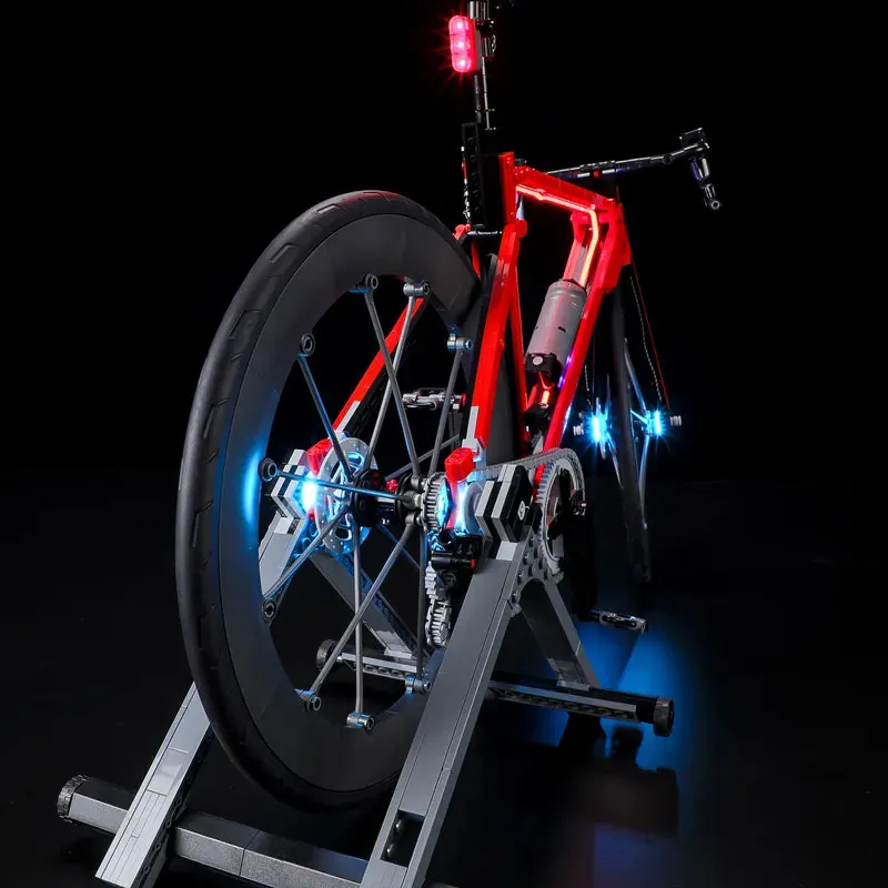 Lightailing LEDs providing bright accent lighting on LEGO Road Bike 11380