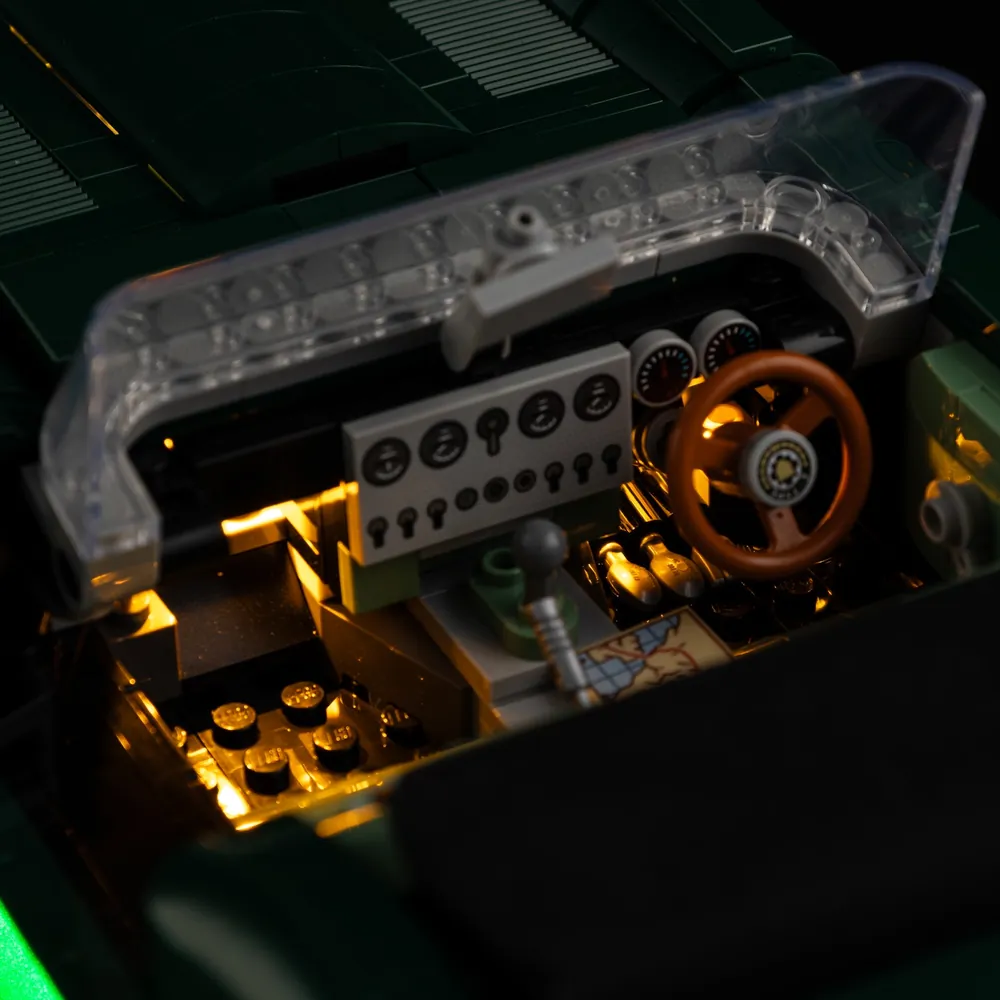 Game of Bricks remote control variant for LEGO Jaguar E-Type 11381 allowing toggling lights
