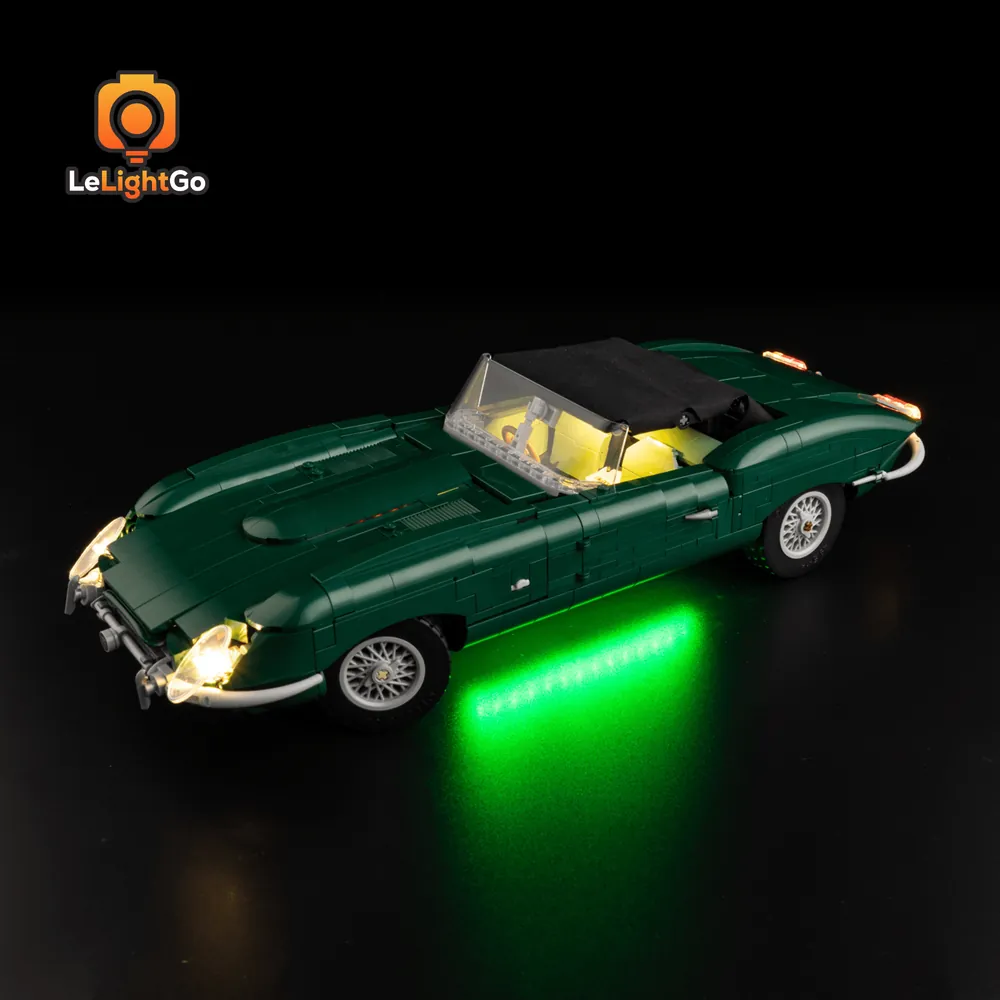 LeLightGo LED kit for LEGO Jaguar E-Type 11381 lighting up taillights and interior