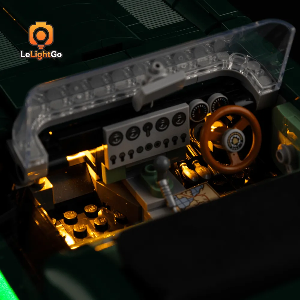 LeLightGo touch version for LEGO Jaguar E-Type 11381 allowing tap-to-toggle operation