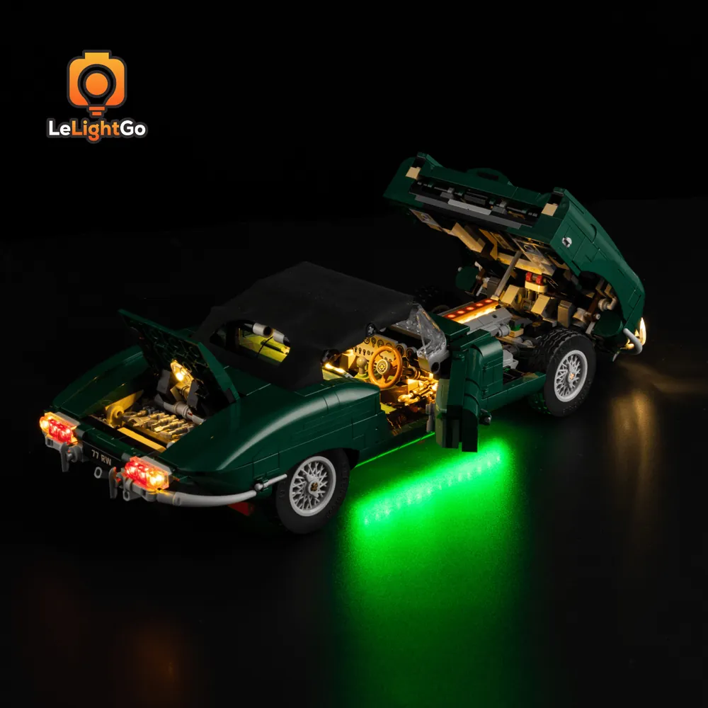 LeLightGo modular micro-LED components for LEGO Jaguar E-Type 11381