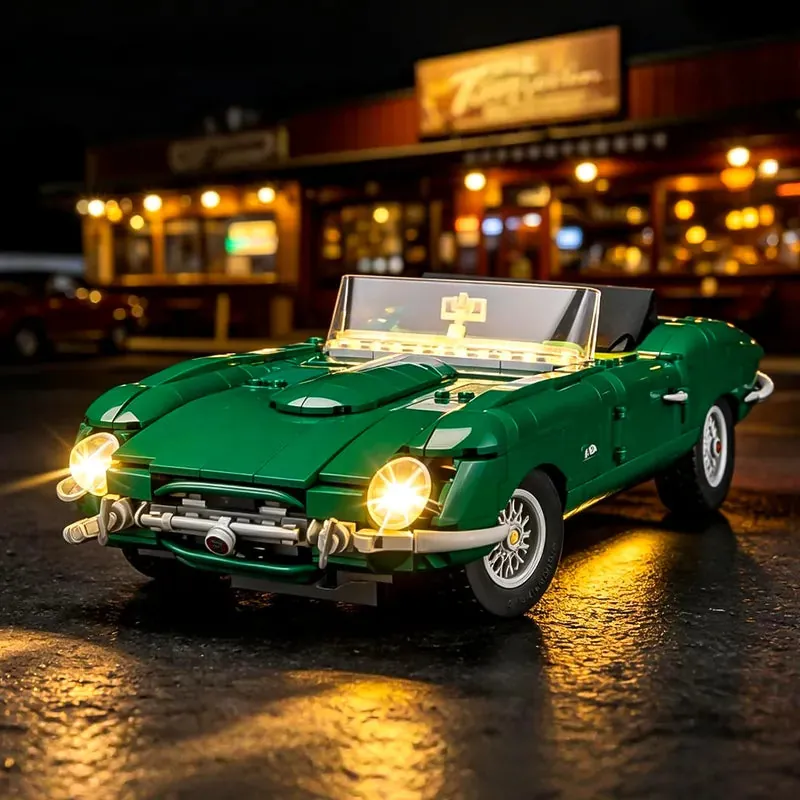 Lightailing LED kit for LEGO Jaguar E-Type 11381 with pre-soldered harness lighting the front