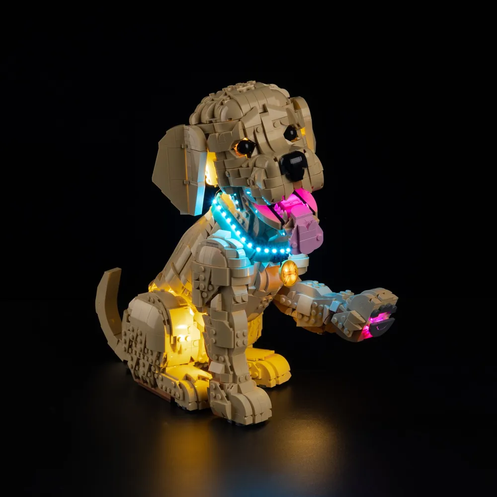 Game of Bricks LED kit for LEGO Golden Retriever Puppy 11384 with sound module