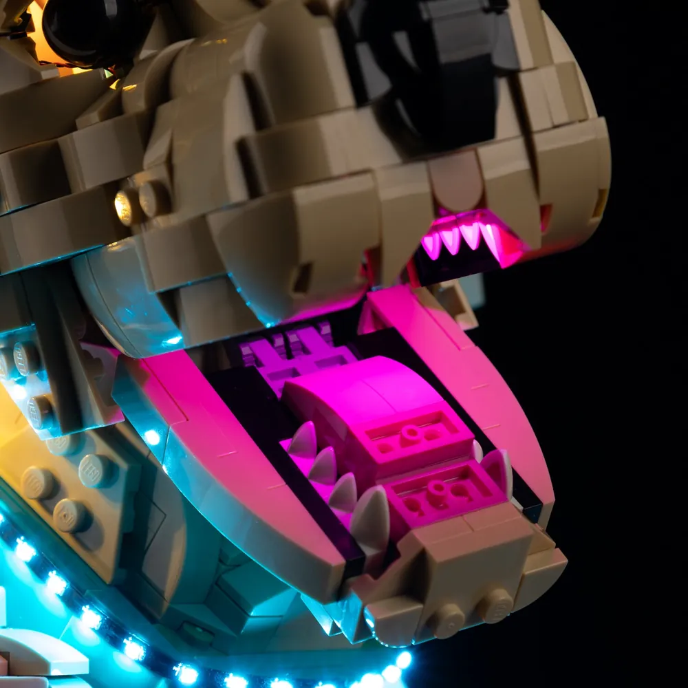 Game of Bricks expansion boards inside the puppy's base